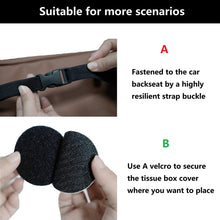 Load image into Gallery viewer, Car Standard Tissue Holder, 120 Tissues Box Cover for Car, Car Backseat Extra Large Tissue Organization fit for 120 Tissues per Box on Daily Use