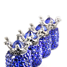 Load image into Gallery viewer, 4Pcs Car Tires Valve Cover Crown Bling Diamond Tire Wheel Valve Caps Car Truck