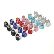 Load image into Gallery viewer, 4Pcs Car Tires Valve Cover Crown Bling Diamond Tire Wheel Valve Caps Car Truck