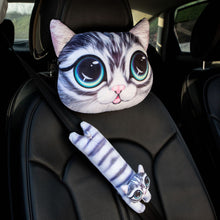 Load image into Gallery viewer, 3D Anime Car Accessories Car Decorations Interior Aesthetic Cat Or Dog Neck Pillow, Seat Belt Pad
