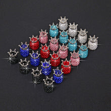 Load image into Gallery viewer, 4Pcs Car Tires Valve Cover Crown Bling Diamond Tire Wheel Valve Caps Car Truck