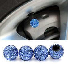 Load image into Gallery viewer, 4 piece / lot Car Tire Air Hats Tire Valve Caps Plastic Diamond Dustproof Caps