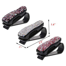 Load image into Gallery viewer, Car Rhinestone Mount Glasses Clip Glasses Holders Sun Visor Fastener Clip 2 PCS