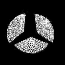 Load image into Gallery viewer, Bling Car Steering Wheel Emblem Logo Sticker Accessories Diamond Crystal Emblem Interior Decorations for Mercedes Benz