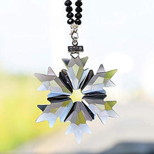 Load image into Gallery viewer, Christmas Crystal Snowflake Decoration Car Rearview Mirror Beauty Charm Pendant
