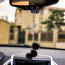 Load image into Gallery viewer, Crystal Diamond Ball Heart Shape Rearview Mirror Pendant Car Decoration Pendant