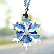 Load image into Gallery viewer, Christmas Crystal Snowflake Decoration Car Rearview Mirror Beauty Charm Pendant