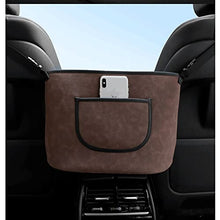 Load image into Gallery viewer, SENYAZON Car Handbag Holder Between Seats Suede Large Capacity Car Purse Holder Automotive Consoles & Organizers for Document Phone Storage