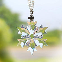 Load image into Gallery viewer, Christmas Crystal Snowflake Decoration Car Rearview Mirror Beauty Charm Pendant