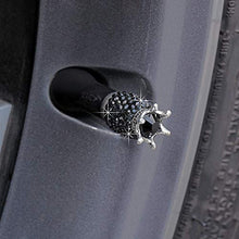 Load image into Gallery viewer, 4Pcs Car Tires Valve Cover Crown Bling Diamond Tire Wheel Valve Caps Car Truck