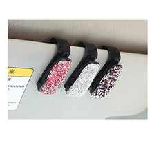 Load image into Gallery viewer, Car Rhinestone Mount Glasses Clip Glasses Holders Sun Visor Fastener Clip 2 PCS