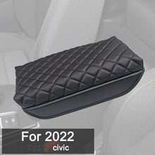 Load image into Gallery viewer, Car Armrest Cover Cover Grid Leather Case Stereo Armrest Cover for Civic 11th gen 2022
