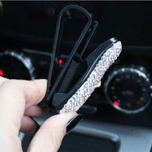 Load image into Gallery viewer, Car Rhinestone Mount Glasses Clip Glasses Holders Sun Visor Fastener Clip 2 PCS