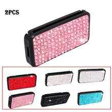 Load image into Gallery viewer, 2PCS Crystal Car Seat Belt Fastener Clip Ladies Rhinestone Pattern Car Accessories