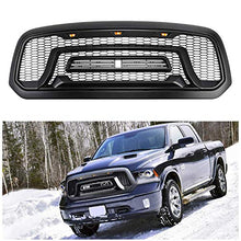 Load image into Gallery viewer, Grill for Dodge Ram 1500 2013-2018 Rebel Grill and 3 Amber LED lights ABS Front Grille (with Letter)