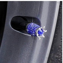 Load image into Gallery viewer, 4Pcs Car Tires Valve Cover Crown Bling Diamond Tire Wheel Valve Caps Car Truck