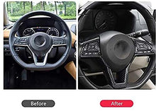 Load image into Gallery viewer, Carbon Fiber Steering Wheel Sticker Sequins Frame Trim Car Interior Accessories for Rogue Altima Sentra Kicks LEAF Versa