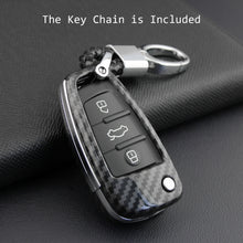 Load image into Gallery viewer, Carbon Fibre Car Key Case Car Remote Shell Cover For Audi A1/A3/S3/Q3/Q7/TT