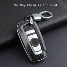 Load image into Gallery viewer, Carbon Fibre Car Key Case Car Remote Shell Cover For BMW 1 2 3 4 5 6 7 M Series X1 X3 X5 X6
