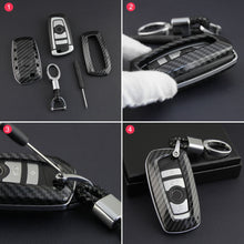 Load image into Gallery viewer, Carbon Fibre Car Key Case Car Remote Shell Cover For BMW 1 2 3 4 5 6 7 M Series X1 X3 X5 X6