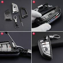 Load image into Gallery viewer, Carbon Fibre Car Key Case Car Remote Shell Cover For BMW 1 2 3 4 5 6 7 M Series X1 X3 X5 X6