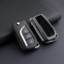 Load image into Gallery viewer, Carbon Fiber Car Key Case Car Remote Shell Cover Fit For Toyota Camry C-HR
