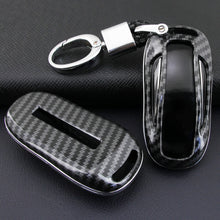 Load image into Gallery viewer, SENYAZON Carbon Fibre Car Key Case Car Remote Shell Cover Fit For Tesla Model X