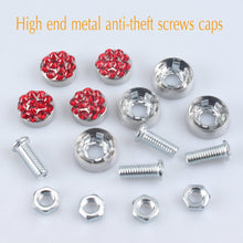 Load image into Gallery viewer, 2 PCS License Plate Frame Crystal Stainless Steel Car License Plate Frame Covers