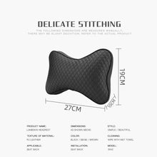 Load image into Gallery viewer, SENYAZON Memory Foam Car Neck Pillow, Car Soft Leather Headrest Neck Support for Driving Home Office Black 2 PCS