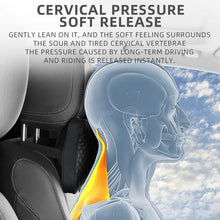 Load image into Gallery viewer, SENYAZON Memory Foam Car Neck Pillow, Car Soft Leather Headrest Neck Support for Driving Home Office Black 2 PCS