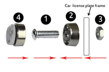 Load image into Gallery viewer, 2 PCS License Plate Frame Crystal Stainless Steel Car License Plate Frame Covers