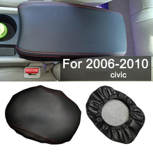 Load image into Gallery viewer, Car Armrest Box Protective Cover 8th Gen Civic Center Console Armrest Wrap Leather Cover for Civic 2006-2010