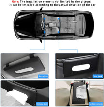 Load image into Gallery viewer, Senyazon 2 Pcs Car Tissue Holder, Visor Tissue Holder Car Tissue Holder for Car PU Leather Tissue Box Holder for Car Sun Visor & Seat Back