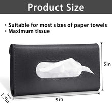 Load image into Gallery viewer, Senyazon 2 Pcs Car Tissue Holder, Visor Tissue Holder Car Tissue Holder for Car PU Leather Tissue Box Holder for Car Sun Visor & Seat Back