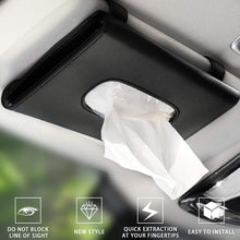 Load image into Gallery viewer, Senyazon 2 Pcs Car Tissue Holder, Visor Tissue Holder Car Tissue Holder for Car PU Leather Tissue Box Holder for Car Sun Visor & Seat Back