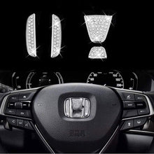 Load image into Gallery viewer, Car Interior Bling Steering Wheel Logo Accessories Car Emblem Sticker for Honda Accord CRV Civic Odyssey City