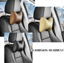 Load image into Gallery viewer, SENYAZON Memory Foam Car Neck Pillow, Car Soft Leather Headrest Neck Support for Driving Home Office Black 2 PCS