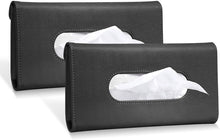 Load image into Gallery viewer, Senyazon 2 Pcs Car Tissue Holder, Visor Tissue Holder Car Tissue Holder for Car PU Leather Tissue Box Holder for Car Sun Visor & Seat Back