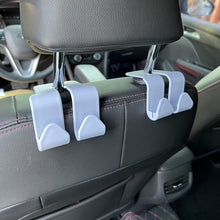 Load image into Gallery viewer, SENYAZON Universal 2 IN 1 Car Seat Headrest Hooks 2023 Upgraded Car Storage Organizer Hanger for Handbag Purse Backpack Coats Umbrellas 2 Pack