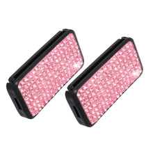 Load image into Gallery viewer, 2PCS Crystal Car Seat Belt Fastener Clip Ladies Rhinestone Pattern Car Accessories