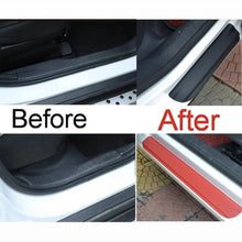 Load image into Gallery viewer, 4PCS Car Stickers Universal Sill Scuff Anti Scratch Carbon Fiber Auto Car Door Sticker Decals AUTO Car Accessories
