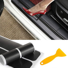 Load image into Gallery viewer, 4PCS Car Stickers Universal Sill Scuff Anti Scratch Carbon Fiber Auto Car Door Sticker Decals AUTO Car Accessories