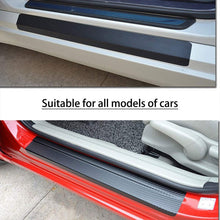 Load image into Gallery viewer, 4PCS Car Stickers Universal Sill Scuff Anti Scratch Carbon Fiber Auto Car Door Sticker Decals AUTO Car Accessories