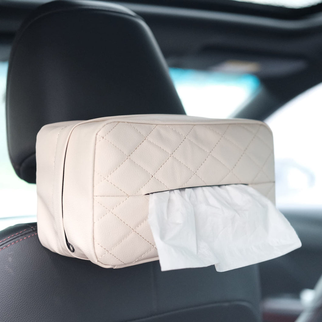 Car Standard Tissue Holder, 120 Tissues Box Cover for Car, Car Backseat Extra Large Tissue Organization fit for 120 Tissues per Box on Daily Use