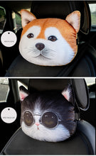 Load image into Gallery viewer, 3D Anime Car Accessories Car Decorations Interior Aesthetic Cat Or Dog Neck Pillow, Seat Belt Pad
