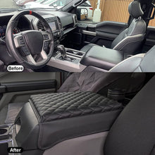 Load image into Gallery viewer, SENYAZON F-150 Center Console Cover Car Armrest Pad Cover Cushion Leather Protector for F150 2015-2020
