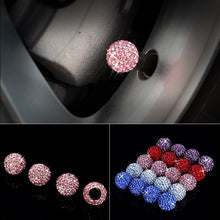 Load image into Gallery viewer, 4 piece / lot Car Tire Air Hats Tire Valve Caps Plastic Diamond Dustproof Caps
