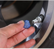 Load image into Gallery viewer, 4 piece / lot Car Tire Air Hats Tire Valve Caps Plastic Diamond Dustproof Caps
