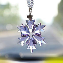 Load image into Gallery viewer, Christmas Crystal Snowflake Decoration Car Rearview Mirror Beauty Charm Pendant
