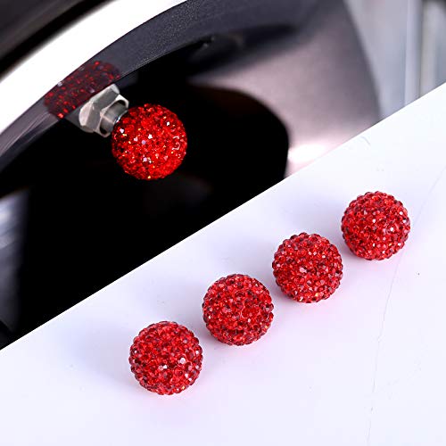 4 piece / lot Car Tire Air Hats Tire Valve Caps Plastic Diamond Dustproof Caps